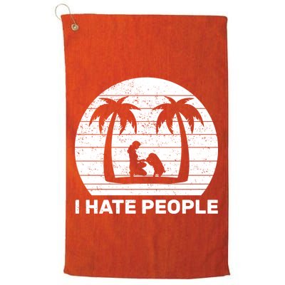 I Hate People Beach Bum Golf Towel