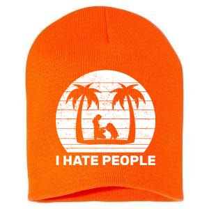 I Hate People Beach Bum Short Acrylic Beanie