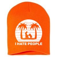 I Hate People Beach Bum Short Acrylic Beanie