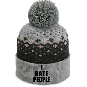 I Hate People Bold The Baniff Cuffed Pom Beanie