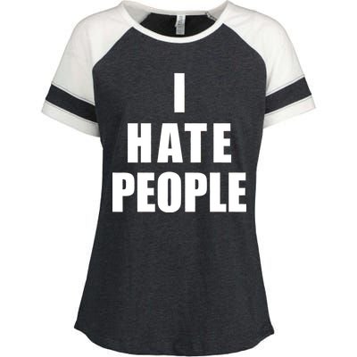 I Hate People Bold Enza Ladies Jersey Colorblock Tee