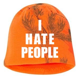 I Hate People Bold Kati - Camo Knit Beanie