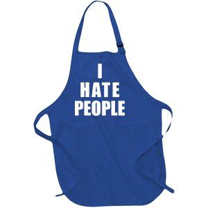 I Hate People Bold Full-Length Apron With Pockets