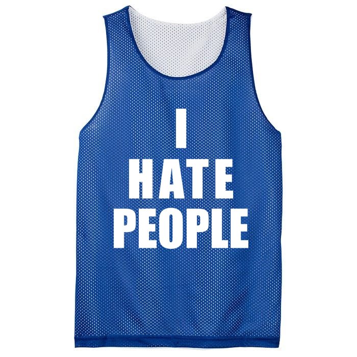 I Hate People Bold Mesh Reversible Basketball Jersey Tank