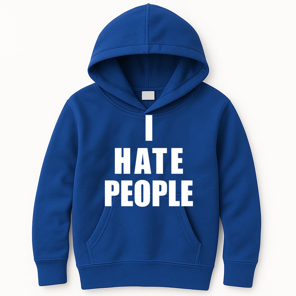I Hate People Bold Kids Hoodie