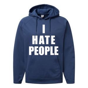 I Hate People Bold Performance Fleece Hoodie