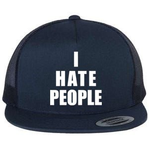 I Hate People Bold Flat Bill Trucker Hat