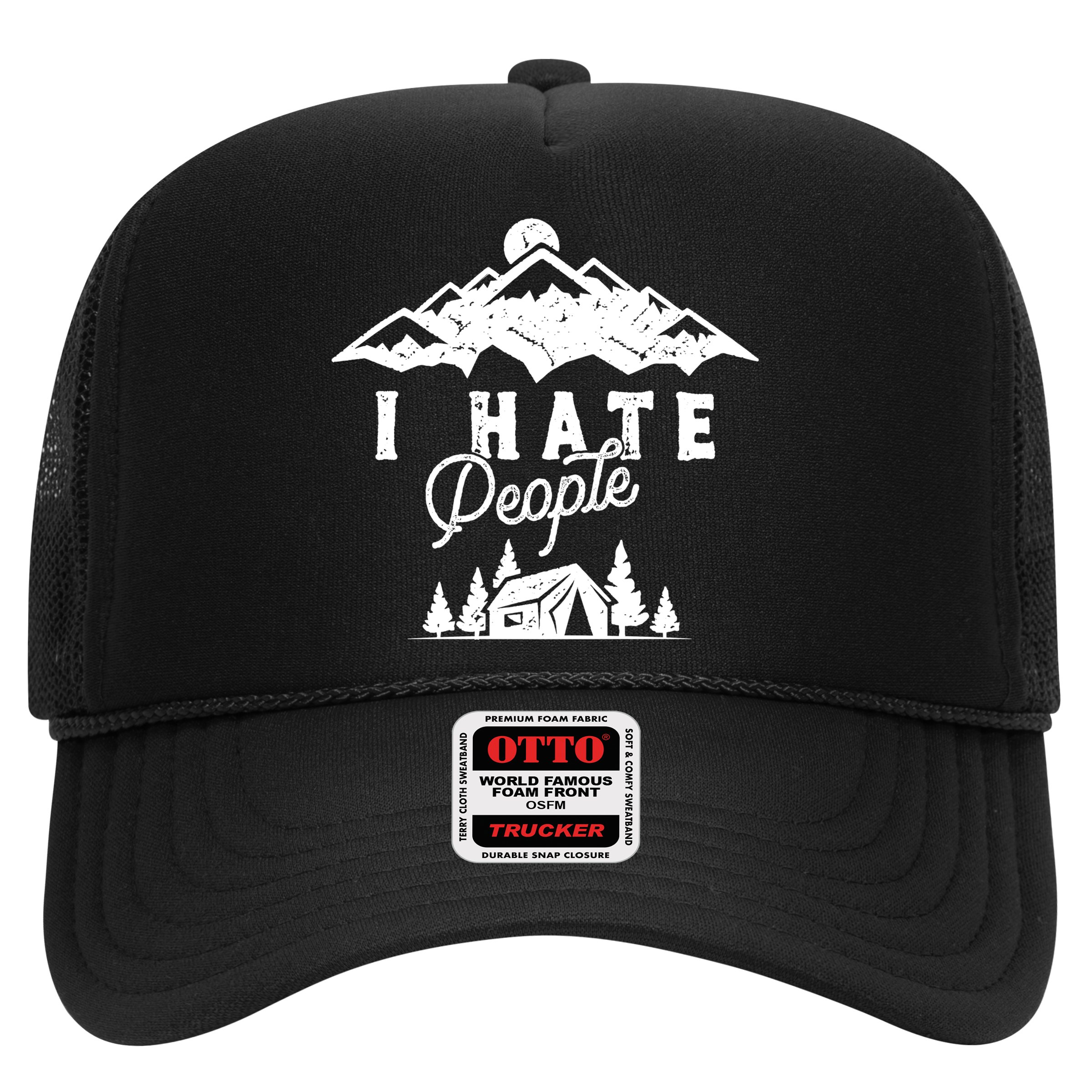 I Hate People Funny Camping Mountains  Hat