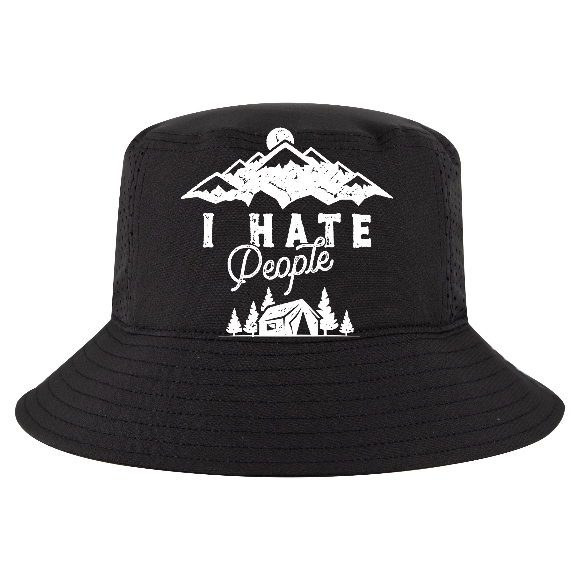 I Hate People Funny Camping Mountains  V-Neck T-Shirt