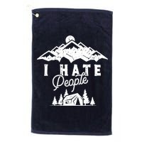 I Hate People Funny Camping Mountains  Golf Towel