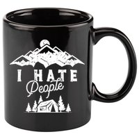 I Hate People Funny Camping Trip 11oz C Handle Ceramic Mug