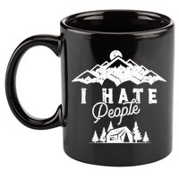 I Hate People Funny Camping Trip 11oz C Handle Ceramic Mug