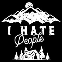 I Hate People Funny Camping Trip 16 in Basic Backpack
