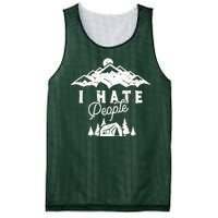 I Hate People Funny Camping Trip Mesh Reversible Basketball Jersey Tank