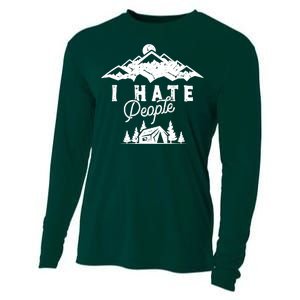 I Hate People Funny Camping Trip Cooling Performance Long Sleeve Crew