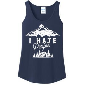 I Hate People Funny Camping Trip Ladies Essential Tank