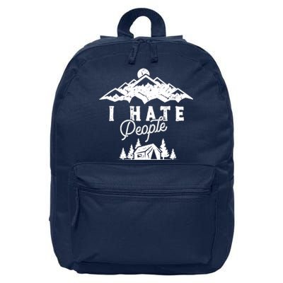 I Hate People Funny Camping Trip 16 in Basic Backpack