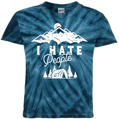 I Hate People Funny Camping Trip Kids Tie-Dye T-Shirt