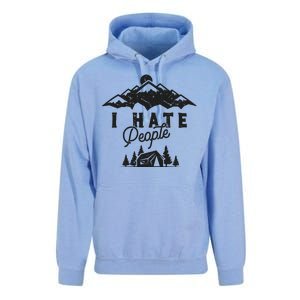 I Hate People Funny Camping Trip Unisex Surf Hoodie