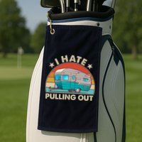 I Hate Pulling Out Camper Trailer  Golf Towel