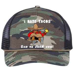 I Hate Tacos Said No Juan Ever Retro Rope Trucker Hat Cap