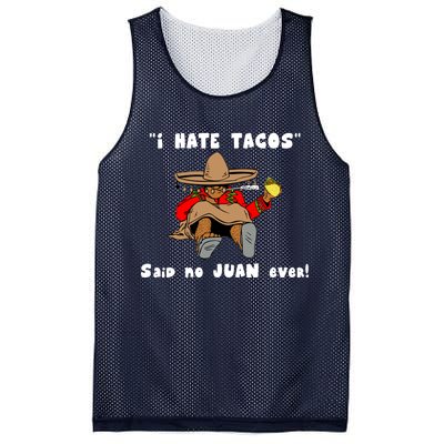 I Hate Tacos Said No Juan Ever Mesh Reversible Basketball Jersey Tank