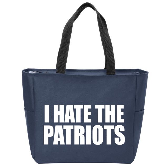 I Hate The Patriots Zip Tote Bag