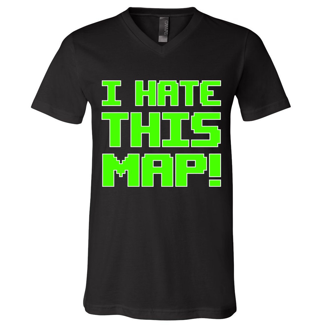 I Hate This Map Funny Gamer V-Neck T-Shirt