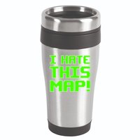 I Hate This Map Funny Gamer 16oz Travel Tumbler
