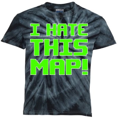 I Hate This Map Funny Gamer Kids Tie-Dye T-Shirt