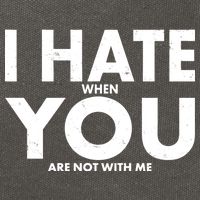 I Hate When You Are Not With Me Cotton Canvas Backpack