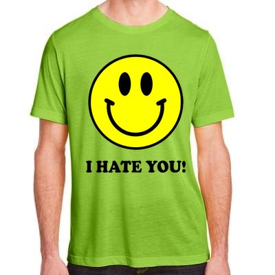 I Hate You Funny Smiley Face Emoji Adult ChromaSoft Performance T-Shirt