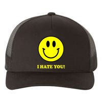 I Hate You Funny Smiley Face Emoji Yupoong Adult 5-Panel Trucker Hat