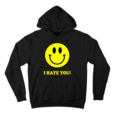 I Hate You Funny Smiley Face Emoji Hoodie