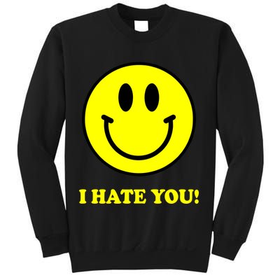 I Hate You Funny Smiley Face Emoji Sweatshirt