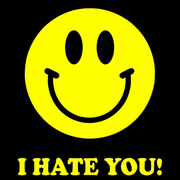 I Hate You Funny Smiley Face Emoji 7-Panel Snapback Hat