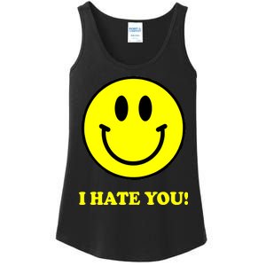 I Hate You Funny Smiley Face Emoji Ladies Essential Tank