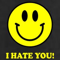 I Hate You Funny Smiley Face Emoji Golf Towel