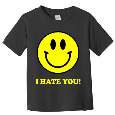 I Hate You Funny Smiley Face Emoji Toddler T-Shirt