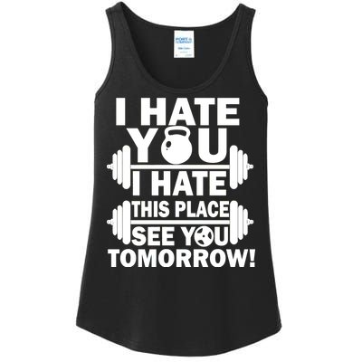 I Hate You This Place See You Tomorrow! Ladies Essential Tank