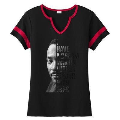 I Have a Dream Martin Luther King Jr. 1929-1968 Ladies Halftime Notch Neck Tee