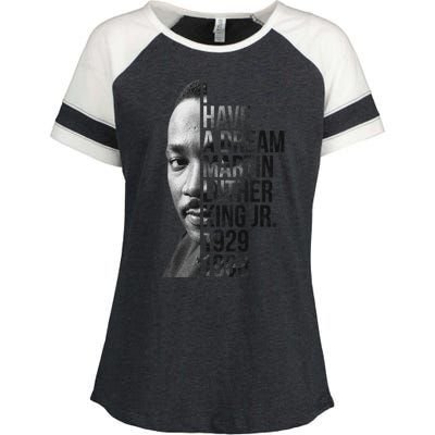 I Have a Dream Martin Luther King Jr. 1929-1968 Enza Ladies Jersey Colorblock Tee