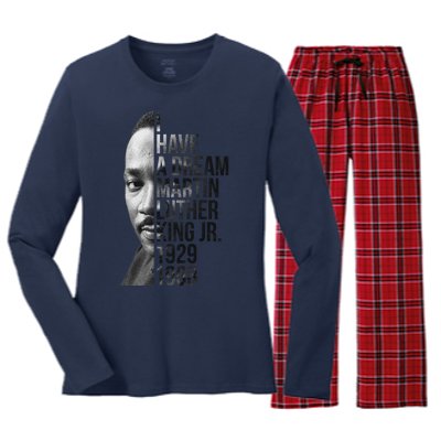 I Have a Dream Martin Luther King Jr. 1929-1968 Women's Long Sleeve Flannel Pajama Set 