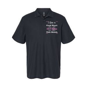 I Have A Good Heart But Bless This Mouth1 Softstyle Adult Sport Polo