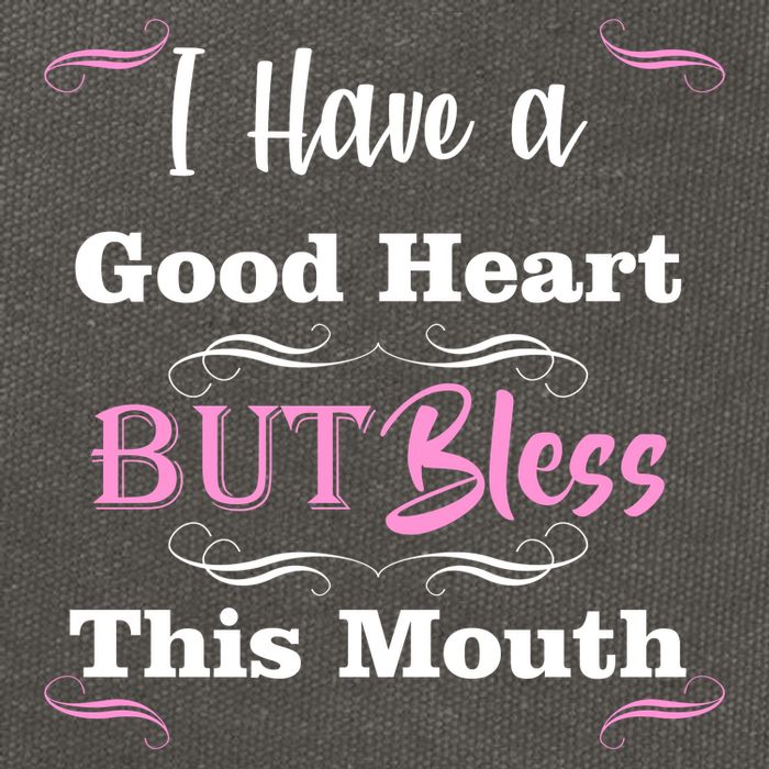 I Have A Good Heart But Bless This Mouth1 Cotton Canvas Backpack