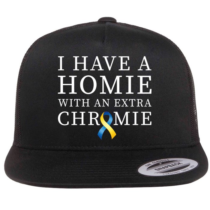 I Have A Homie With An Extra Chromie Flat Bill Trucker Hat