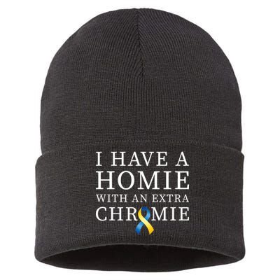 I Have A Homie With An Extra Chromie Sustainable Knit Beanie