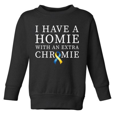 I Have A Homie With An Extra Chromie Toddler Sweatshirt