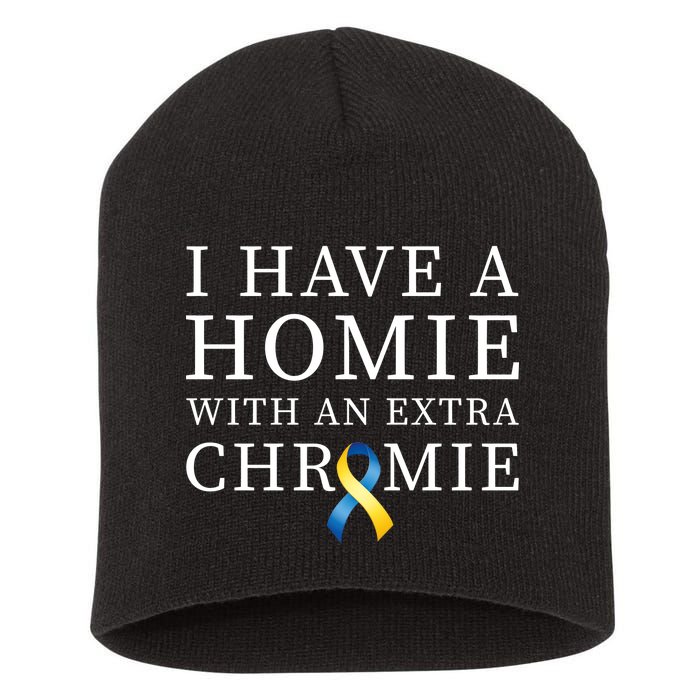 I Have A Homie With An Extra Chromie Short Acrylic Beanie