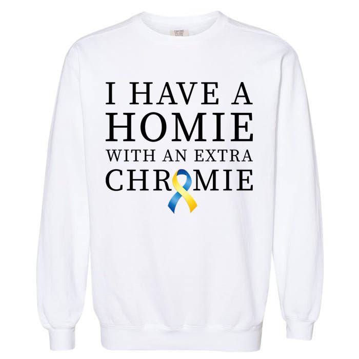 I Have A Homie With An Extra Chromie Garment-Dyed Sweatshirt
